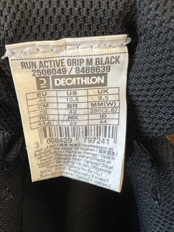 Men’s Decathlon Running Trainers Black - Image 3