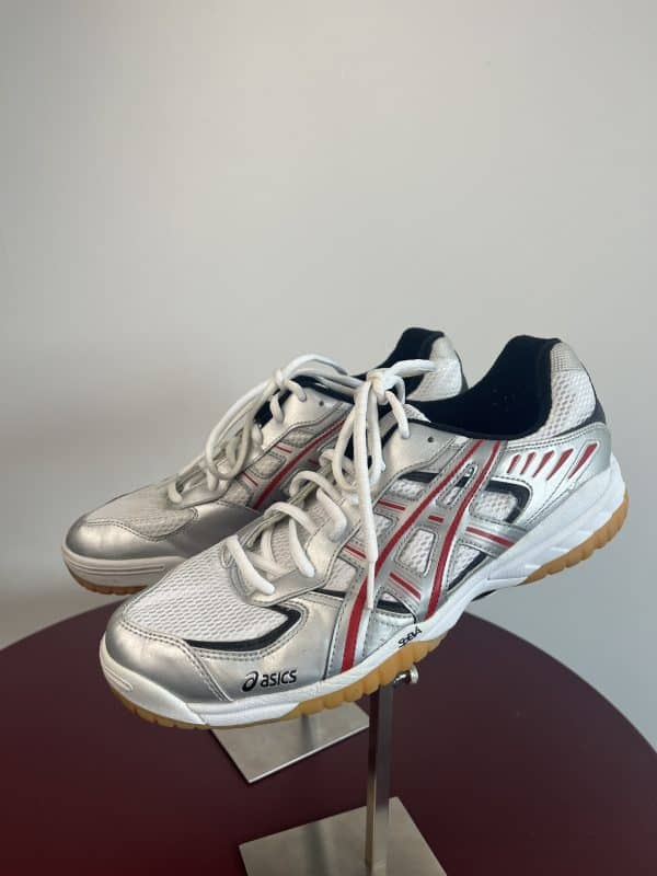 Asics Silver & White Trainers - Image 3